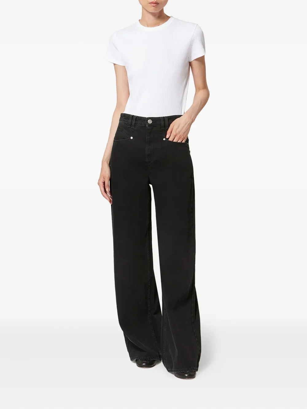 ISABEL MARANT Lemony pocket jeans - Zwart