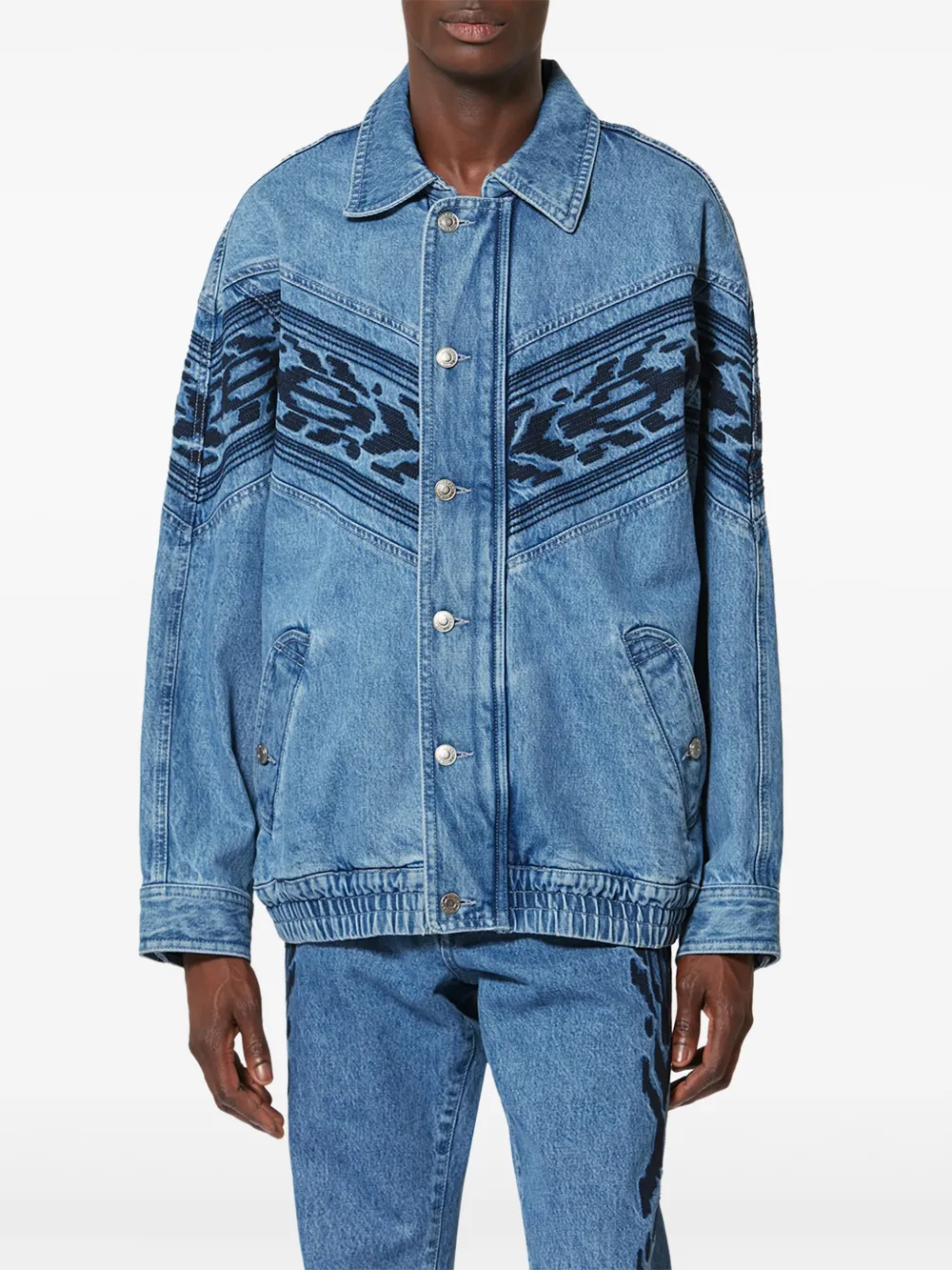 MARANT Julian jack met borduurwerk Blauw