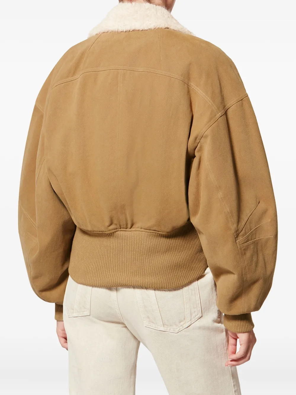 Isabel Marant Étoile Oana Buttoned Collar Jacket In Brown