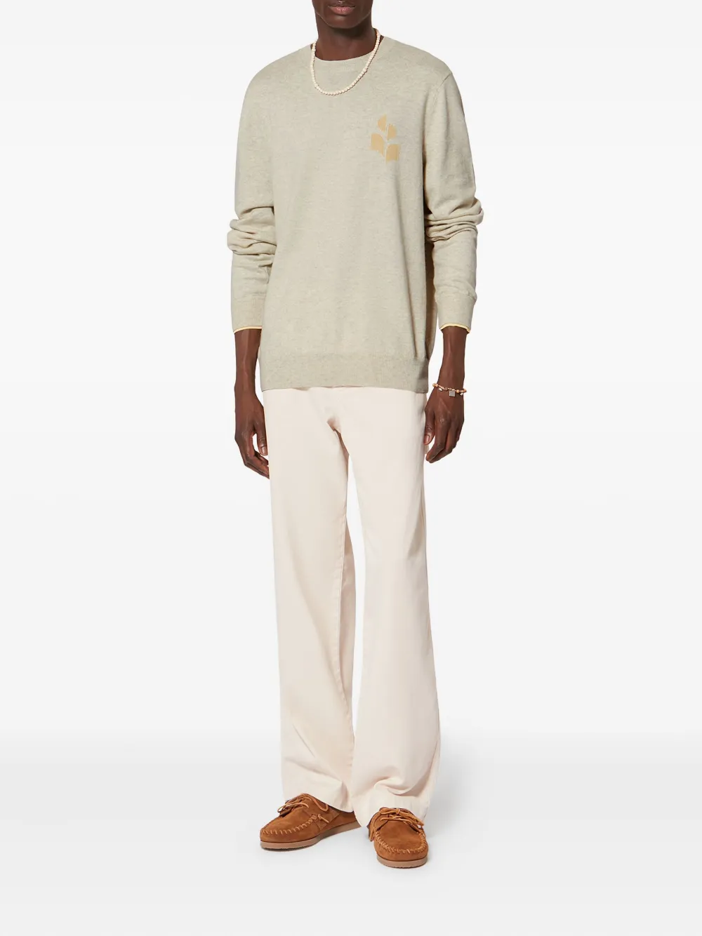 MARANT Antea pullover met logodetail - Beige