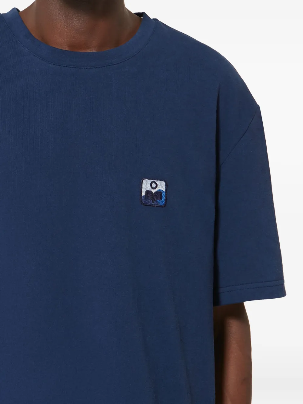 MARANT Hugo T-shirt met logopatch Blauw