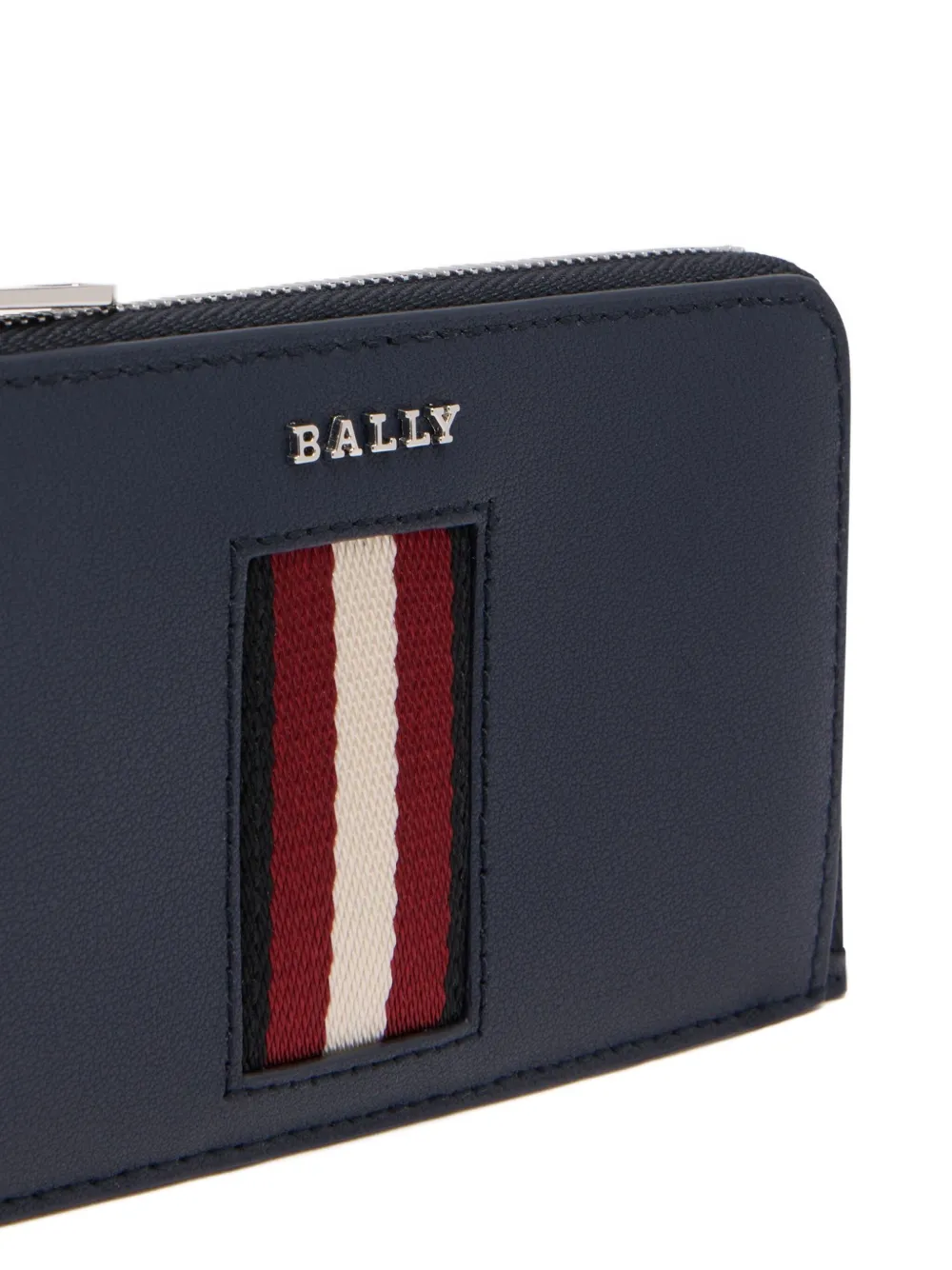 Bally Business Ribbon Leather Cardholder In Blue