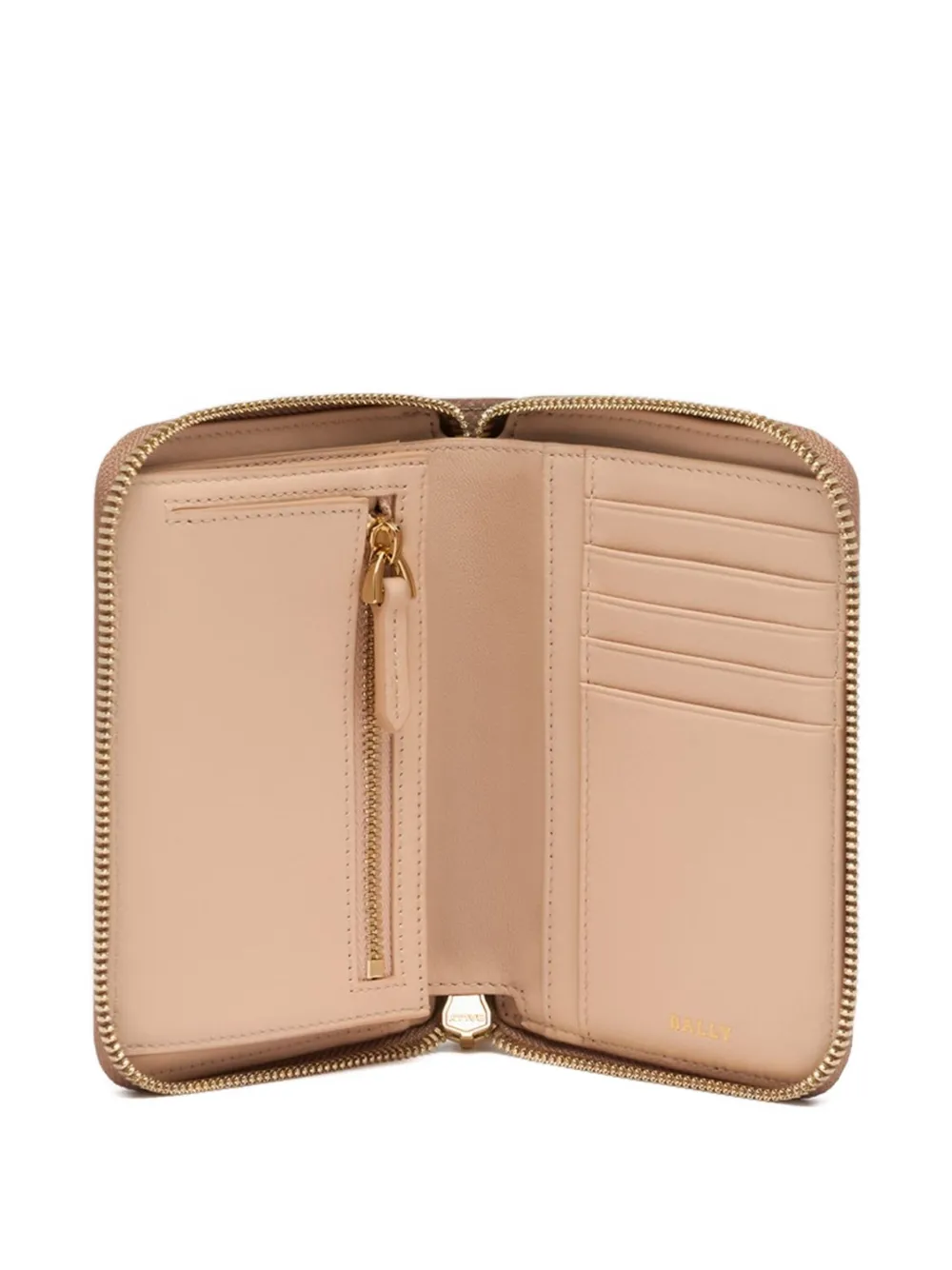 Bally Portemonnee met rits Beige