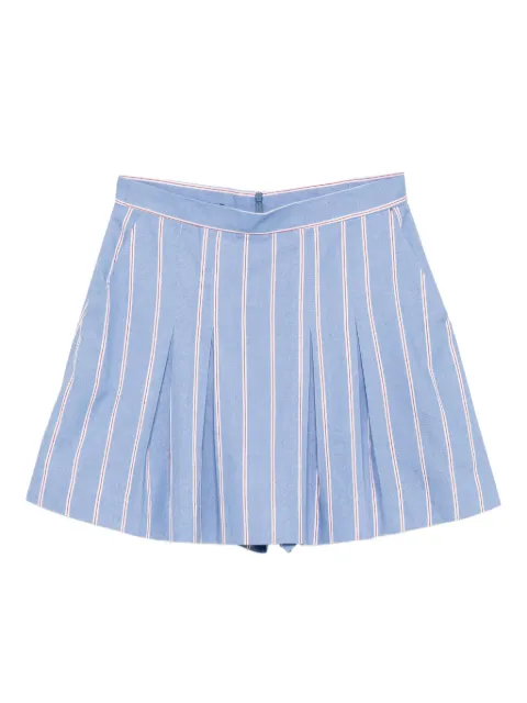 BLAKLACE striped pleated shorts