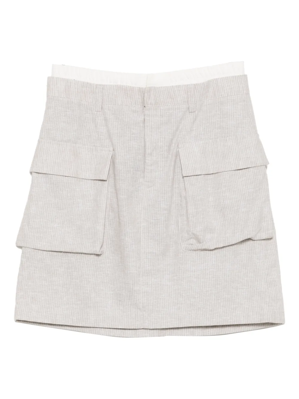 Blaklace Pocket Skirt In Gray