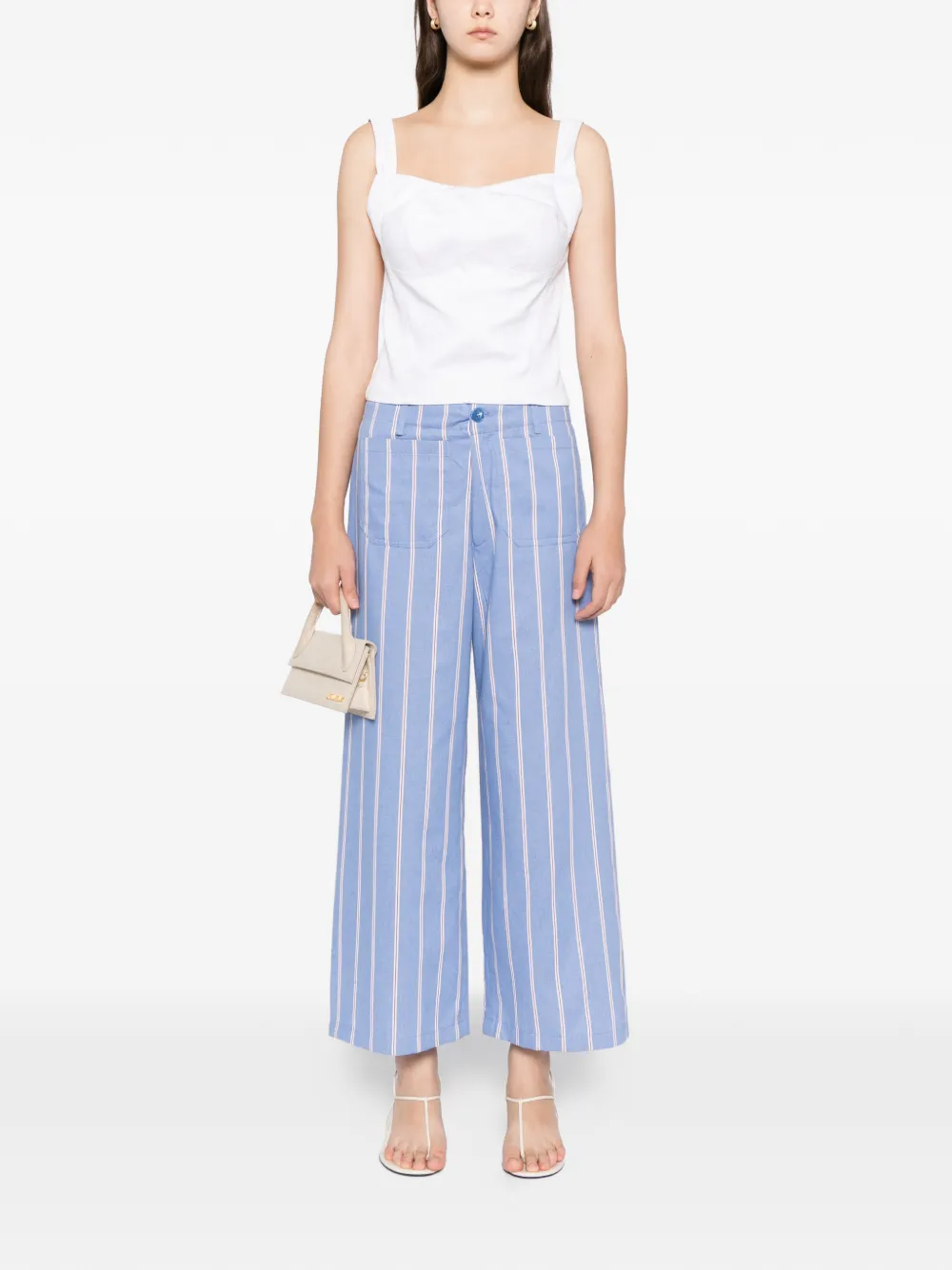 BLAKLACE Top met vlakken - Wit