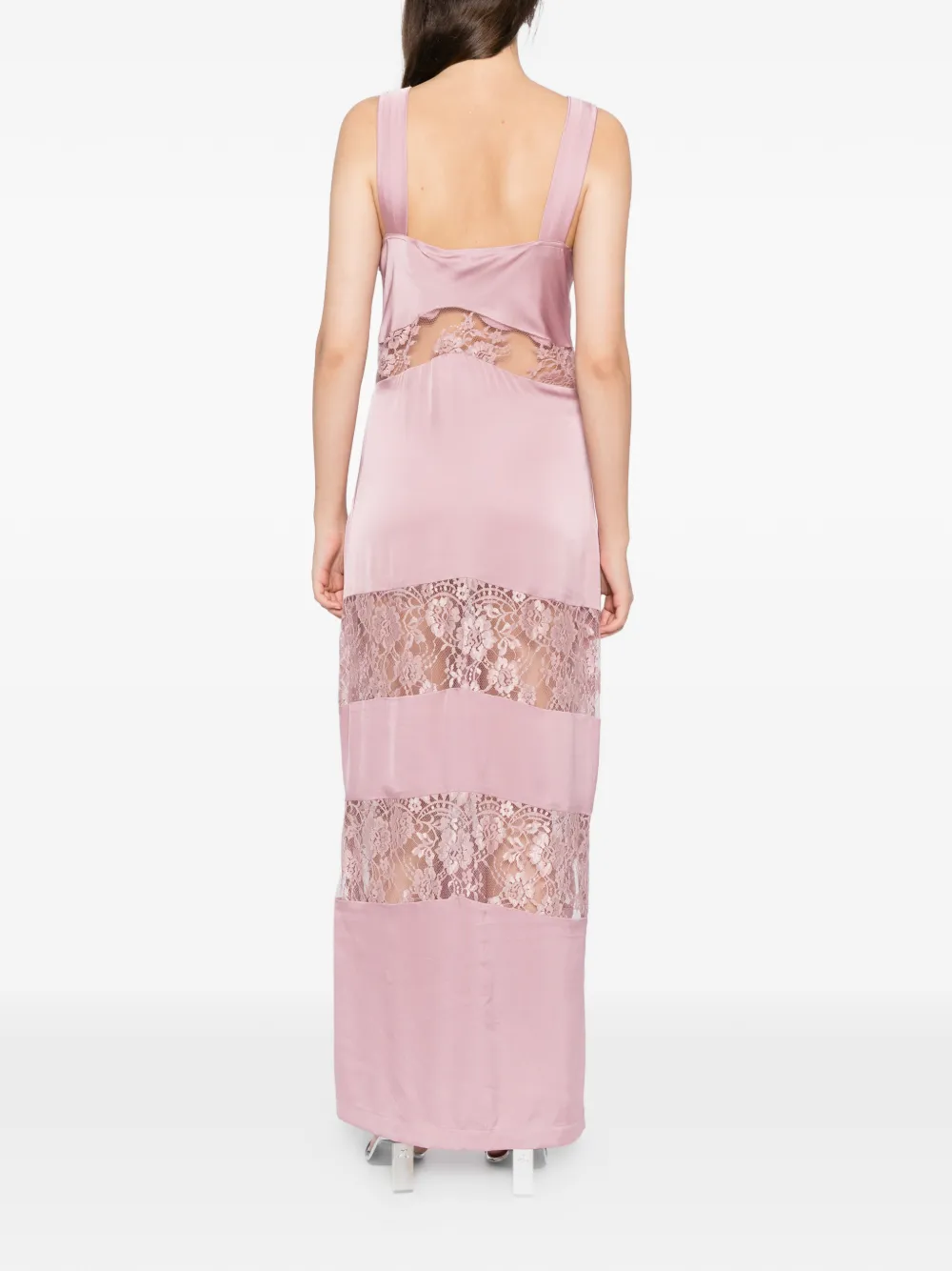 Blaklace Lace Panel Dress In Pink