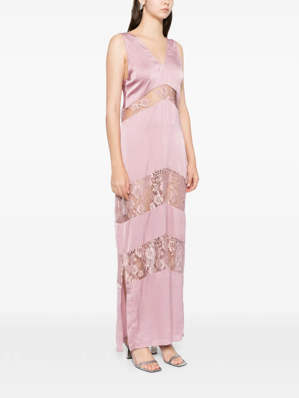 Blaklace Lace Panel Dress In Pink