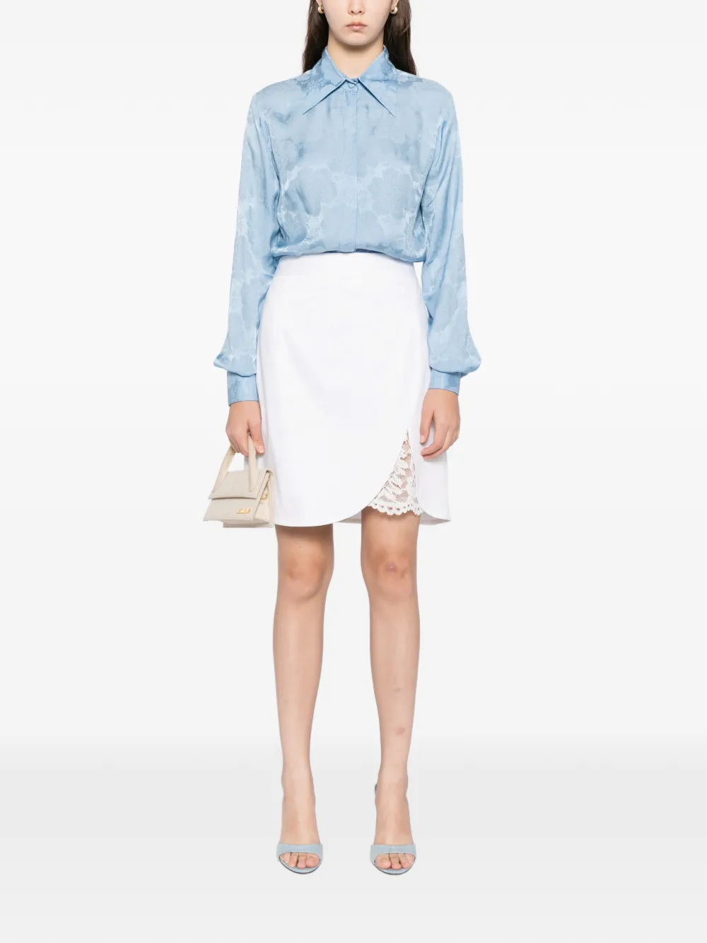 BLAKLACE Mini-rok met kanten detail - Wit