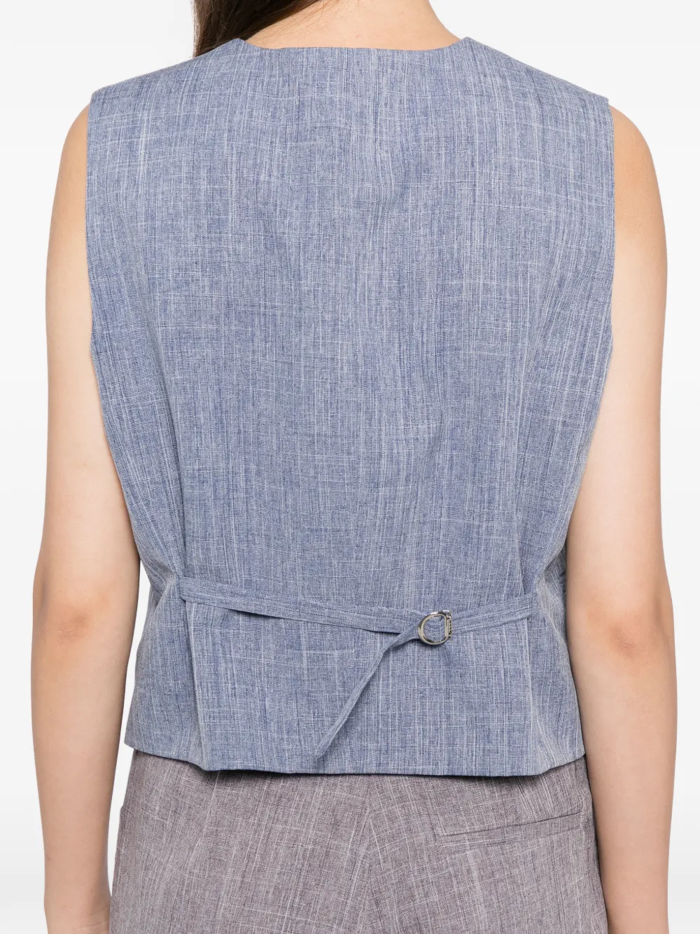Blaklace V-neck Vest In Blue