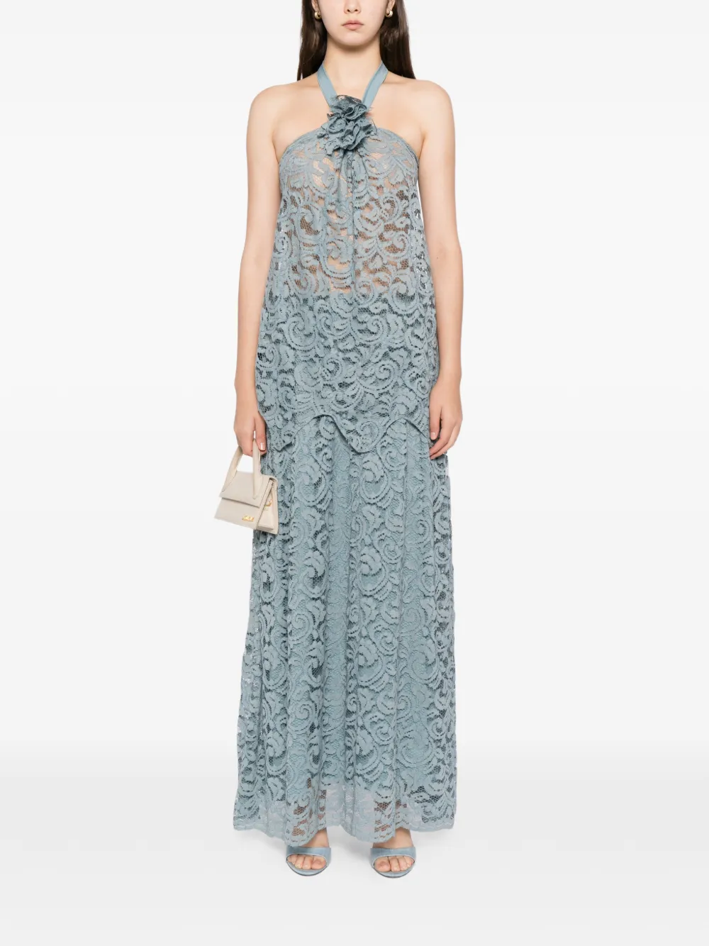 BLAKLACE Kanten rok - Blauw