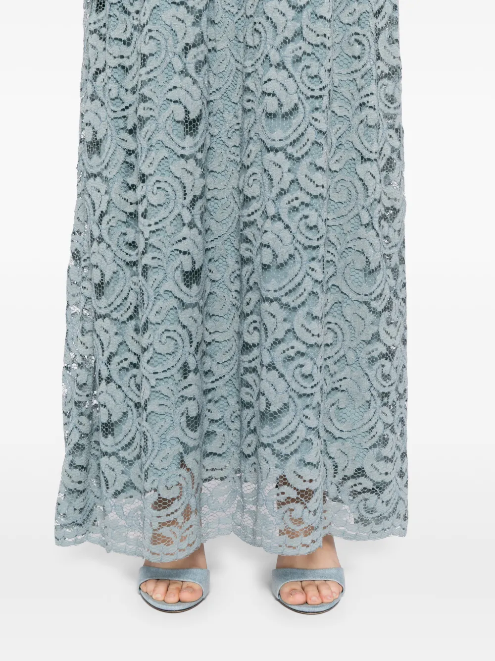 BLAKLACE Kanten rok Blauw