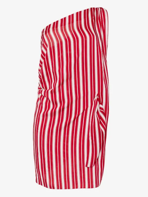 BLAKLACE striped one-shoulder mini dress