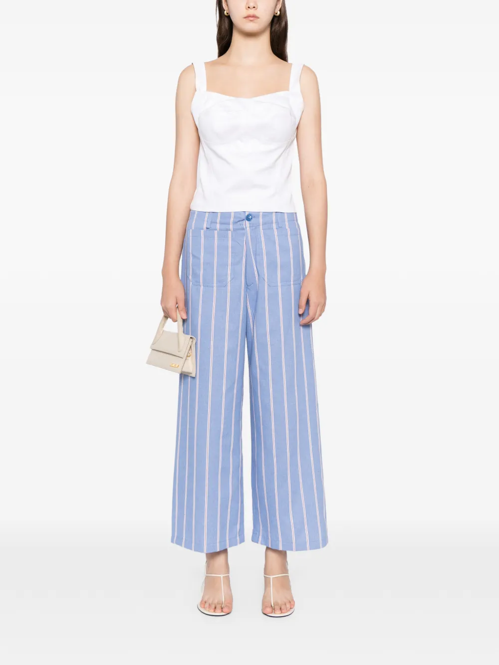 BLAKLACE Gestreepte broek - Blauw