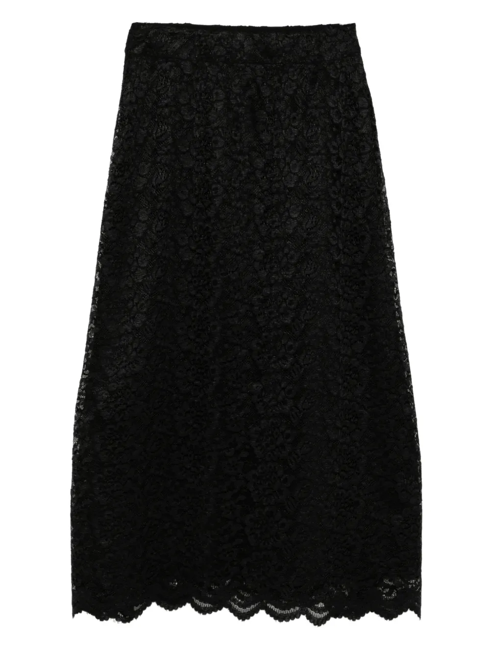 Blaklace Lace Trim Skirt In Black