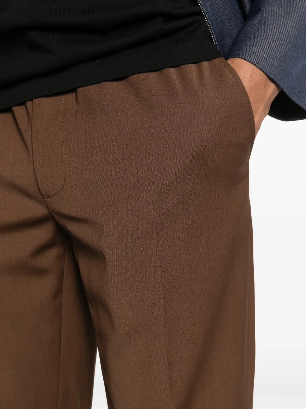 SANDRO Straight broek Bruin