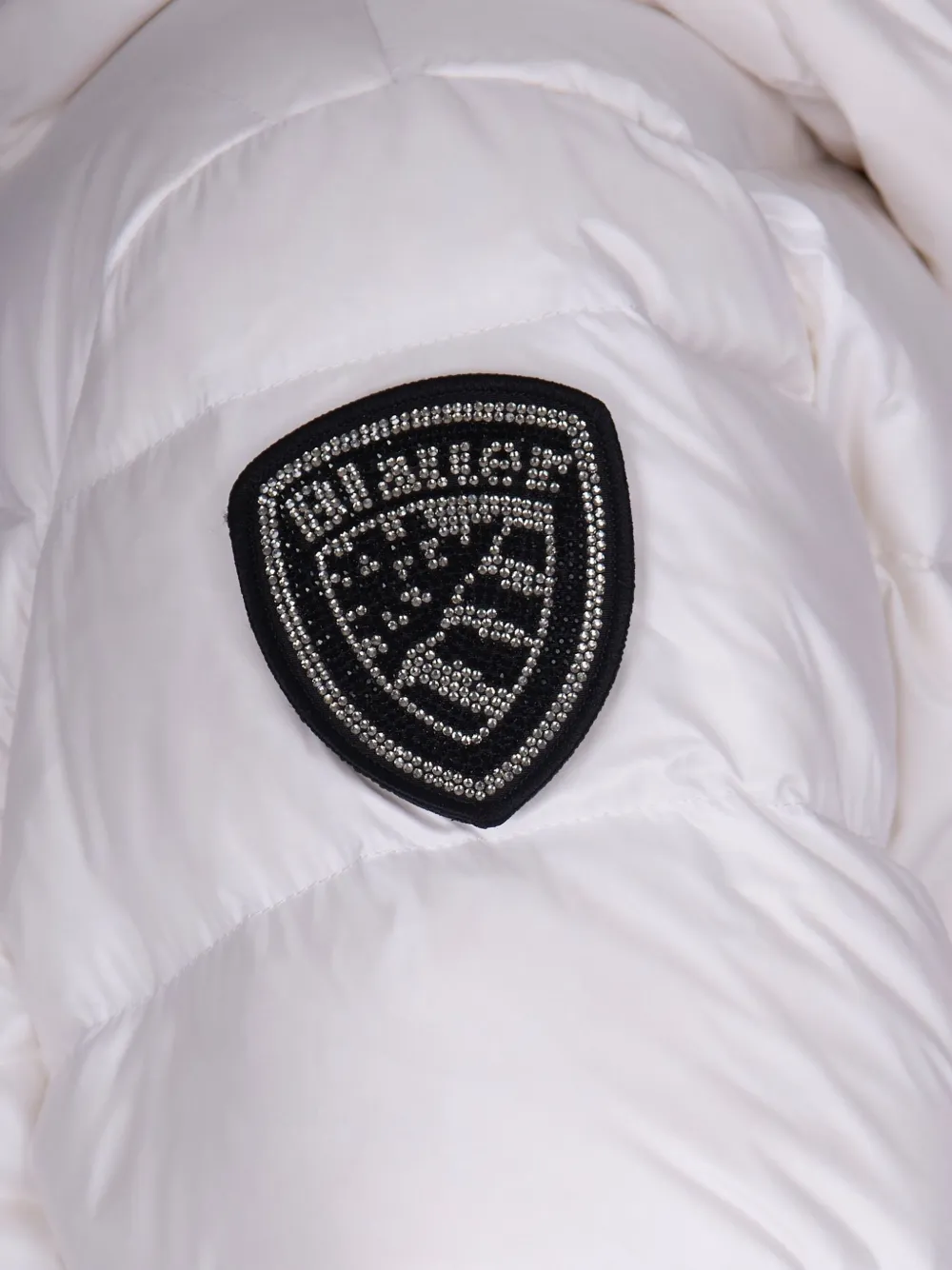 Blauer Caroll donsjack verfraaid met capuchon Wit