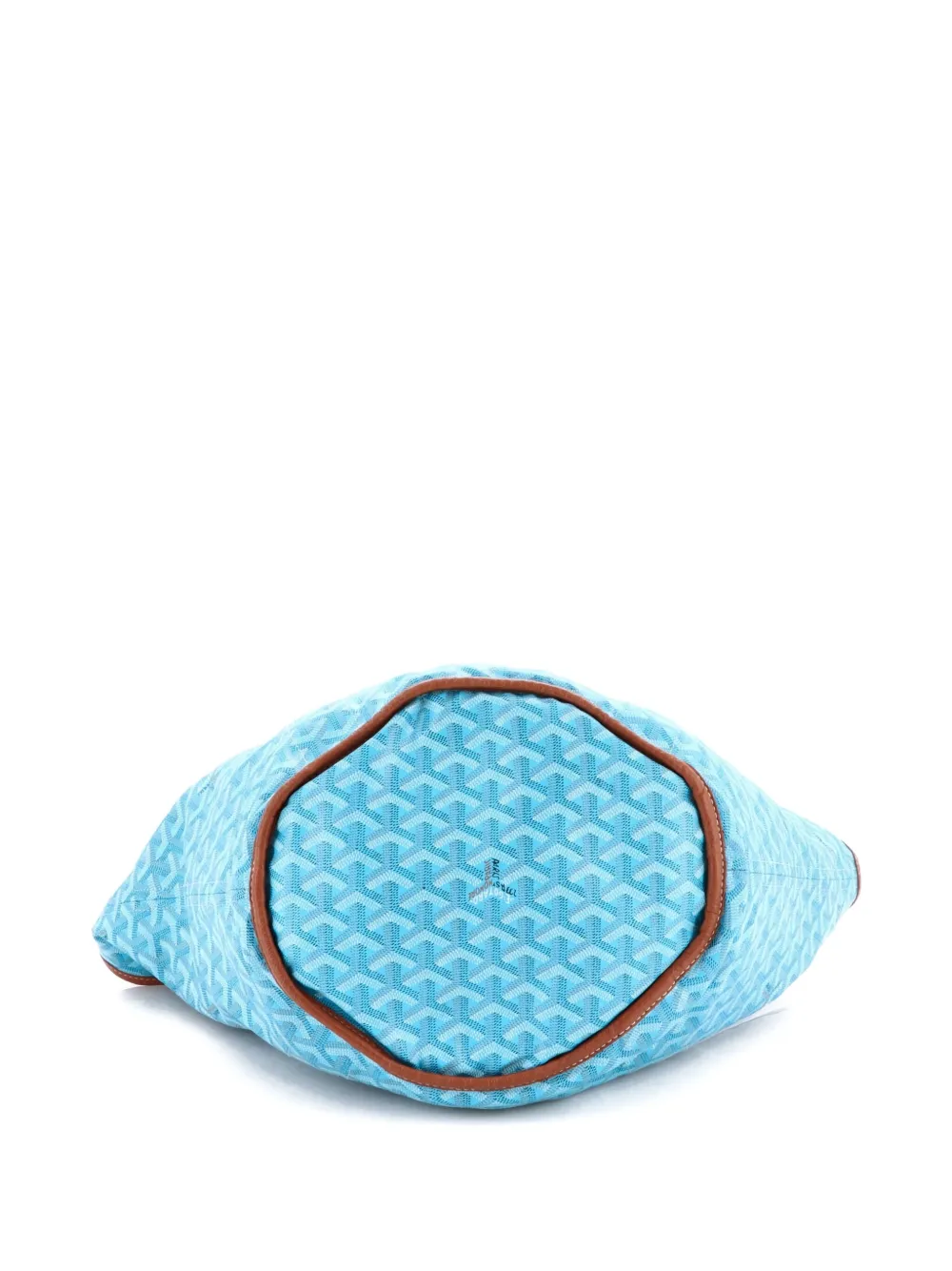 Pre-owned Goyard Belharra Reversible Coated Canvas Tote Bag In Blue