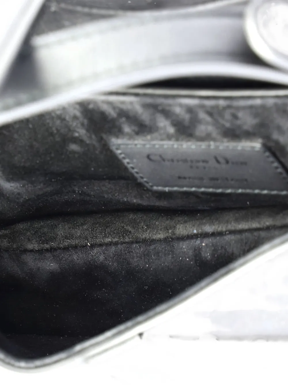 Pre-owned Dior Ultra Matte Saddle Handbag Leather Mini Shoulder Bag In Black
