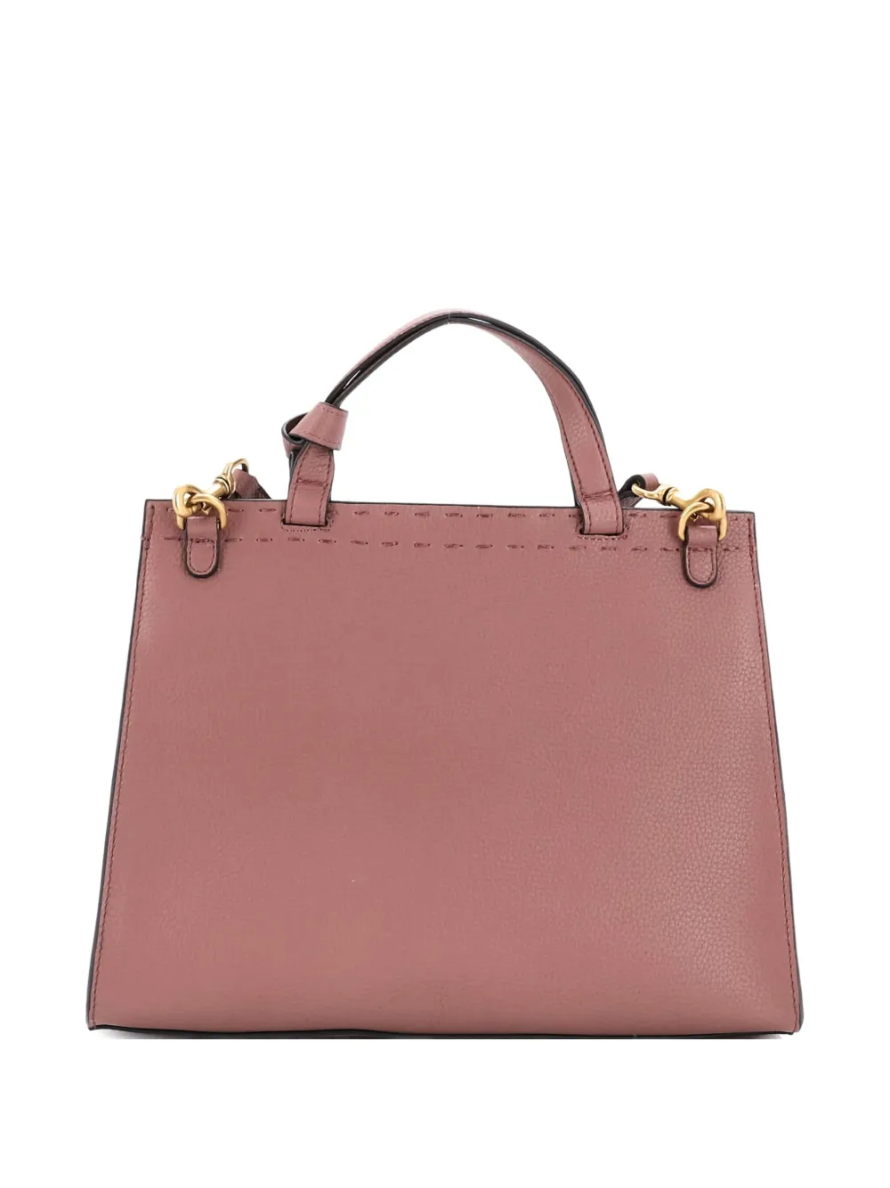 Pre-owned Gucci Gg Marmont Top Handle Bag Leather Small Satchel In Pink