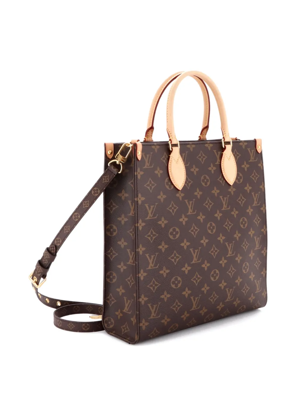Pre-owned Louis Vuitton Sac Plat Nm Bag Monogram Canvas Pm Shoulder Bag In Brown