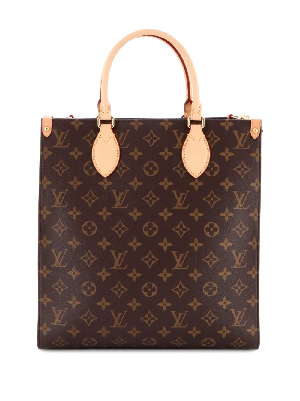 Pre-owned Louis Vuitton Sac Plat Nm Bag Monogram Canvas Pm Shoulder Bag In Brown