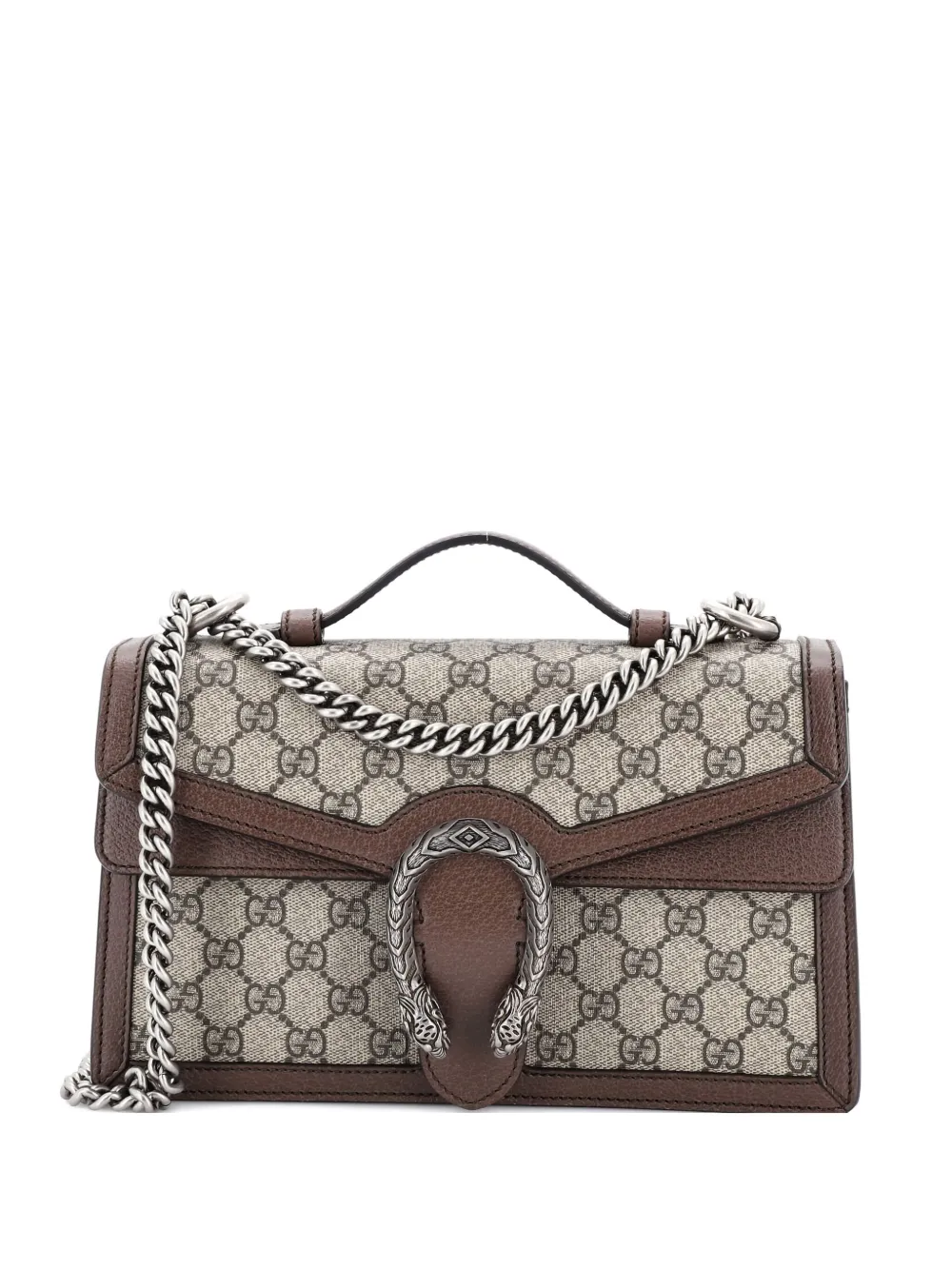 Gucci Pre-Owned Dionysus Top Handle Chain Bag GG Coated Canvas Small satchel - Toni neutri