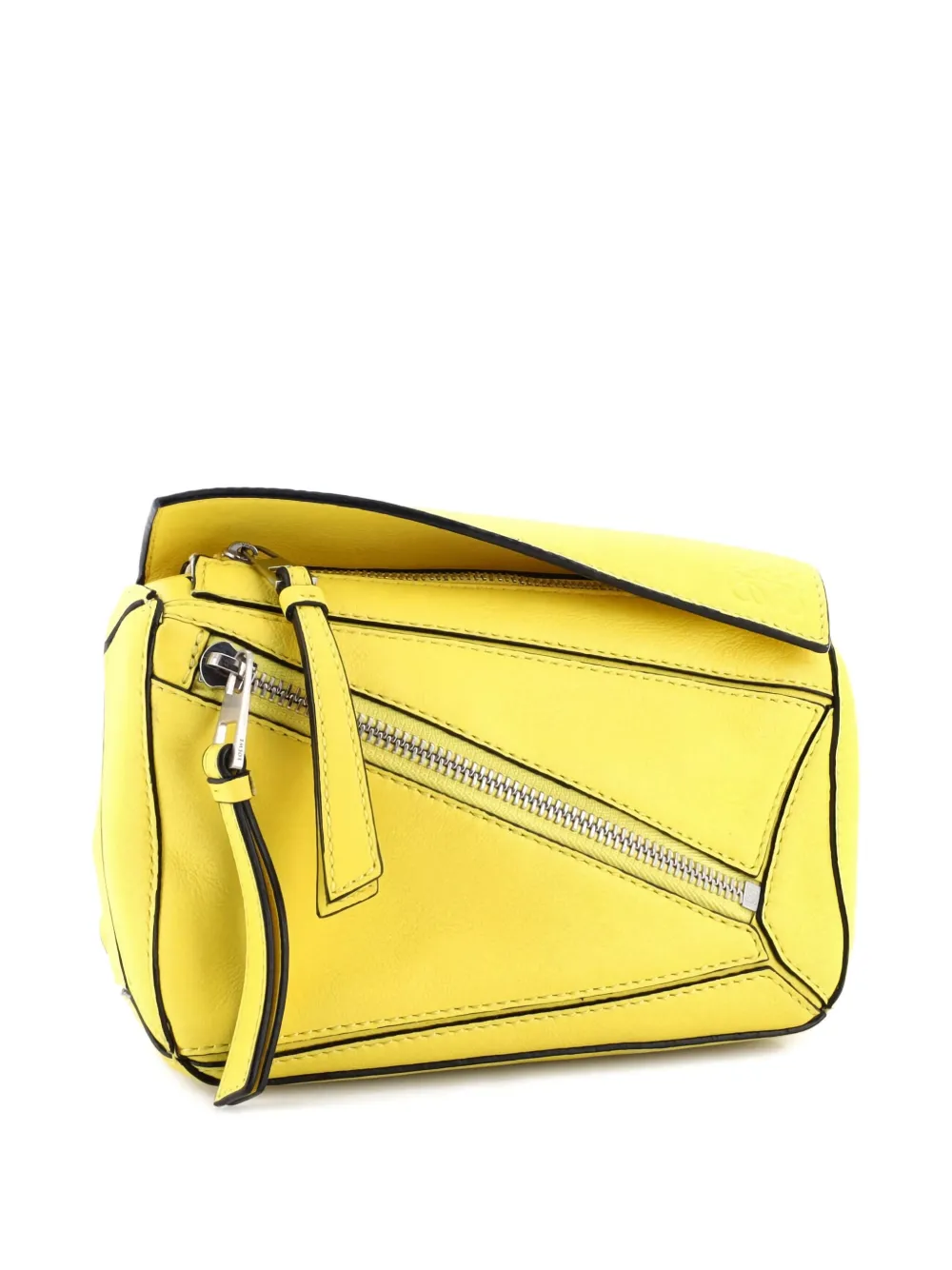 Pre-owned Loewe Puzzle Bumbag Leather Mini Belt Bag In Yellow