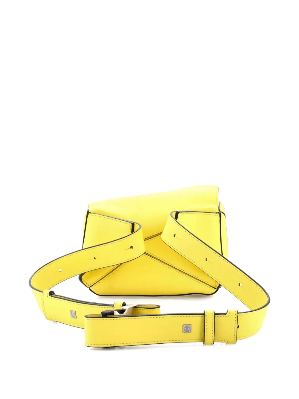 Pre-owned Loewe Puzzle Bumbag Leather Mini Belt Bag In Yellow