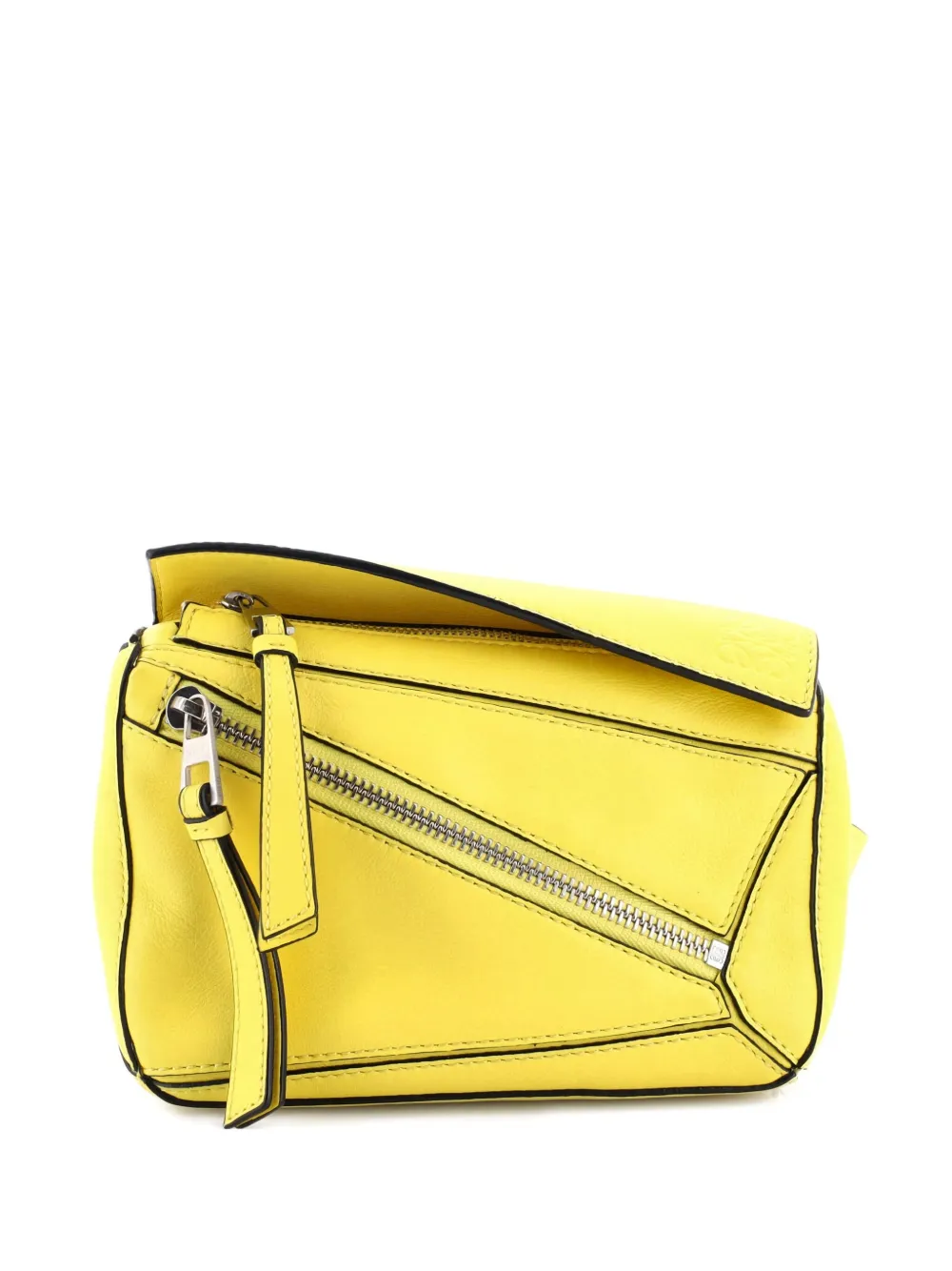 Pre-owned Loewe Puzzle Bumbag Leather Mini Belt Bag In Yellow