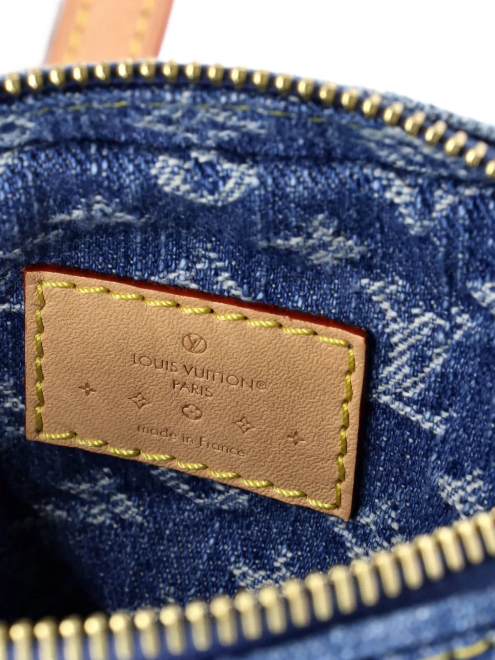 Pre-owned Louis Vuitton Fairfax Pochette Lv Remix Monogram Denim Crossbody Bag In Blue