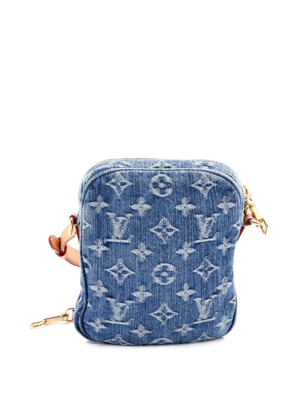 Pre-owned Louis Vuitton Fairfax Pochette Lv Remix Monogram Denim Crossbody Bag In Blue