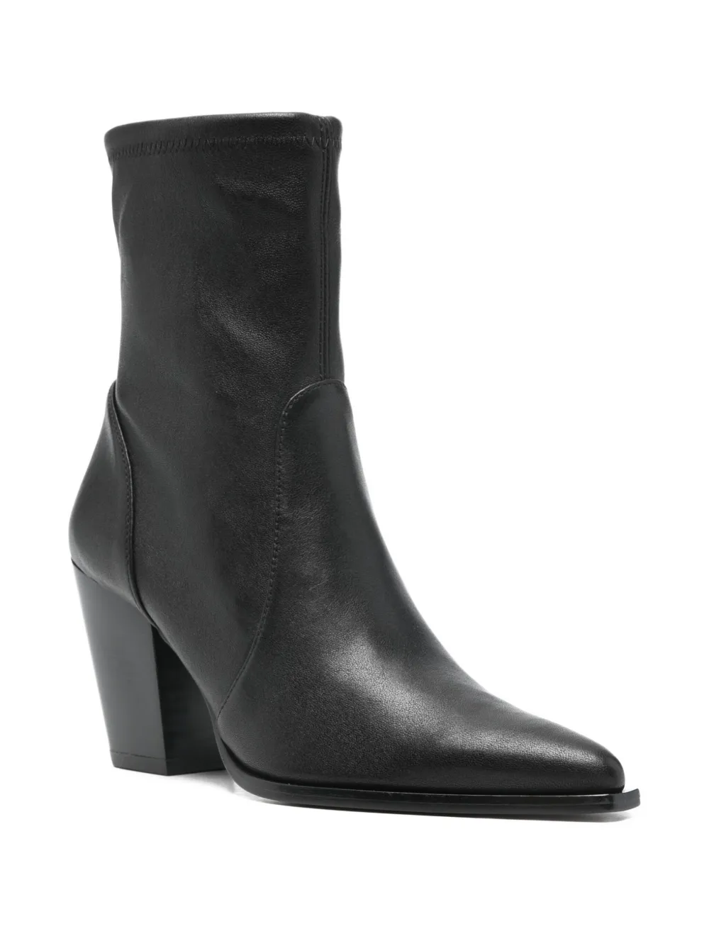 Stuart Weitzman 85mm Pointed Ankle Boots In Black