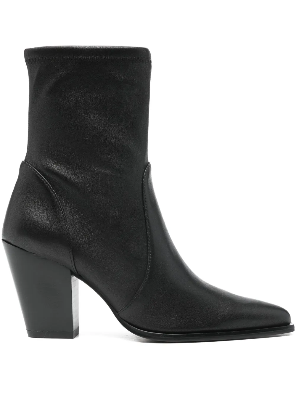 Stuart Weitzman 85mm Pointed Ankle Boots In Black