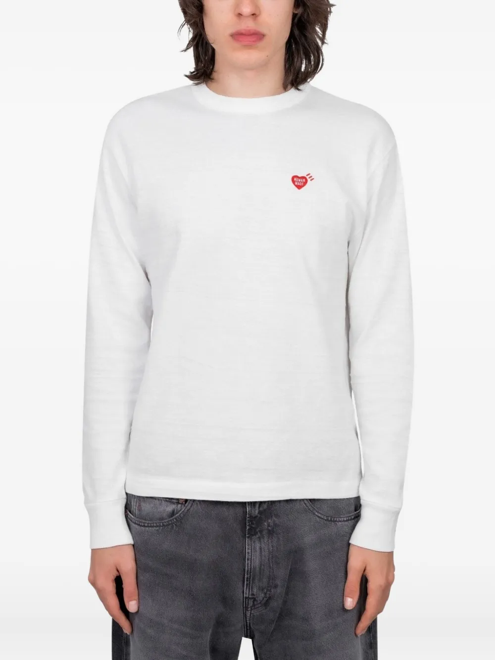 Human Made Langarmshirt mit grafischem Print | Weiß | Image 1