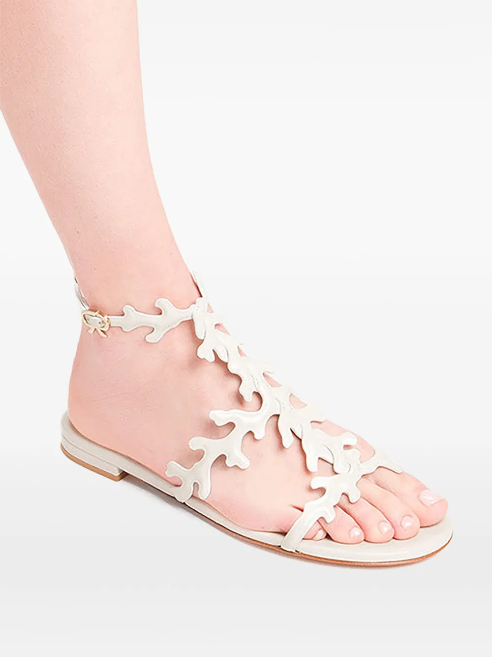 Gianvito Rossi cut-out detailing sandals Wit