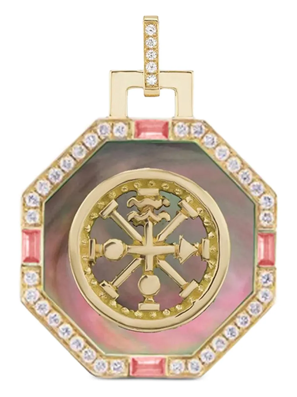 Sorellina Ruota Wheel ダイヤモンド ペンダント 18Kイエローゴールド - ゴールドトーン Sorellina Ruota Wheel ダイヤモンド ペンダント 18Kイエローゴールド - ゴールドトーン