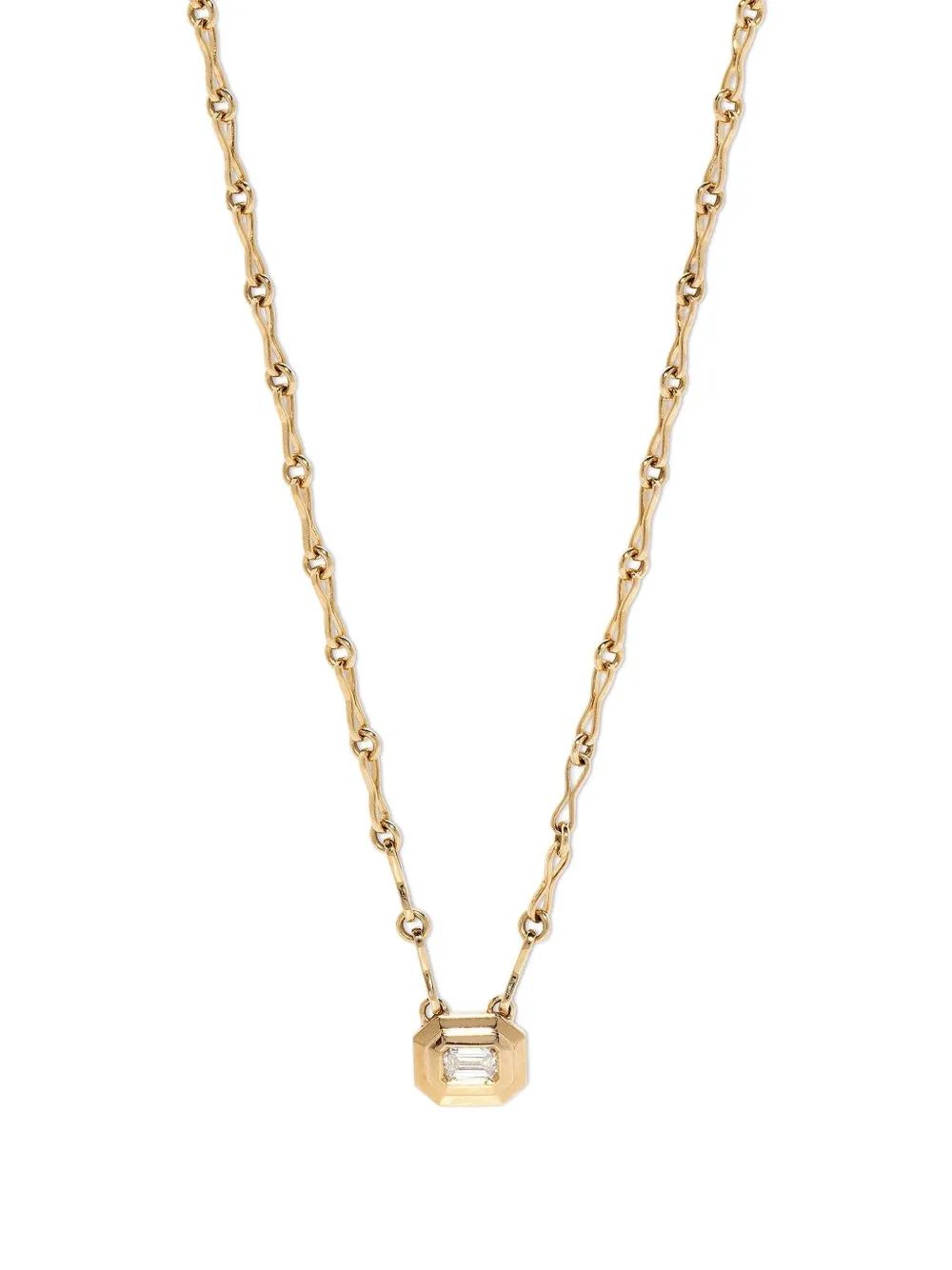 Azlee 18K yellow gold Staircase diamond necklace - Oro