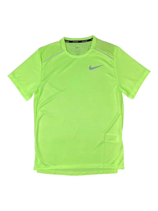 Nike Dri-Fit Miler logo-print T-shirt Green FARFETCH TH