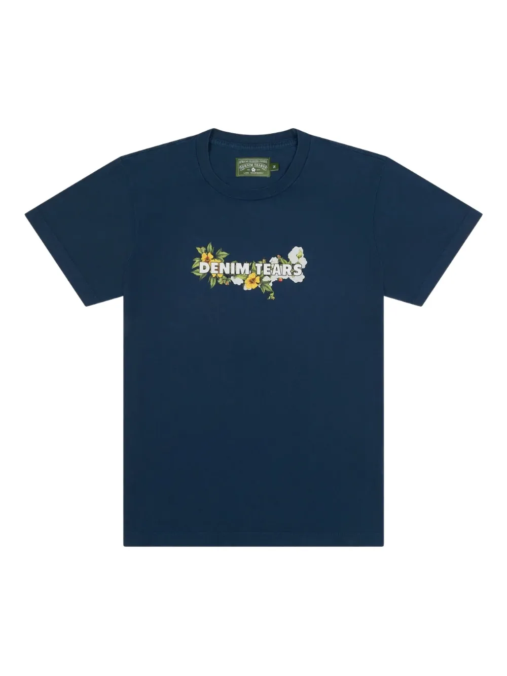 Denim Tears Logo-print T-shirt In Blue