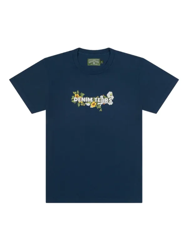 Denim Tears Camiseta Com Estampa De Logo | Azul | FARFETCH BR