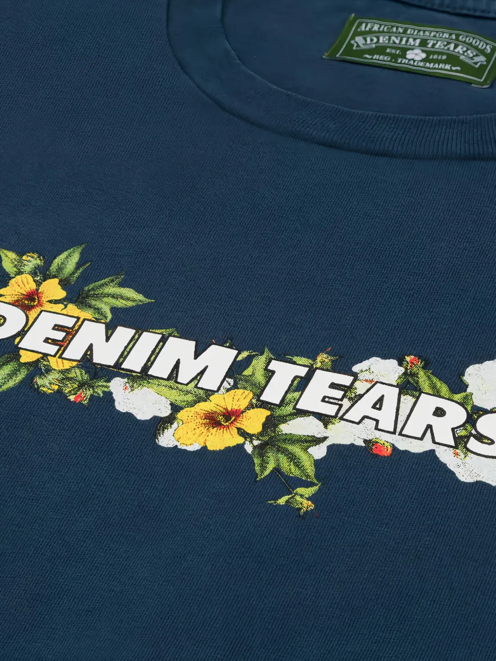 Denim Tears Logo-print T-shirt In Blue