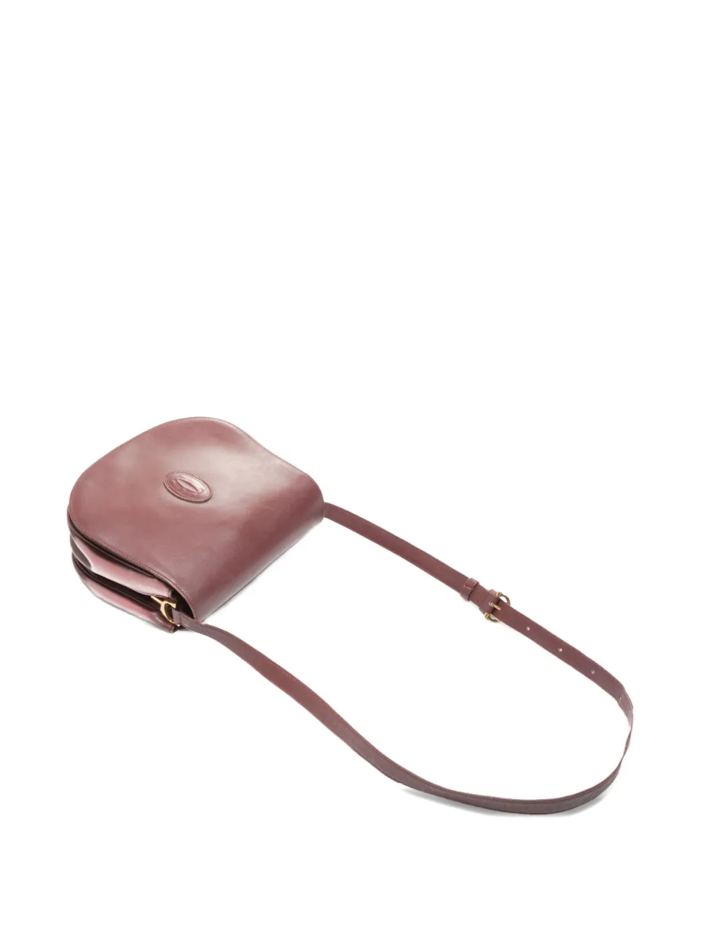 Pre-owned Cartier 1990s Must De Logo Shoulder Bag In Red