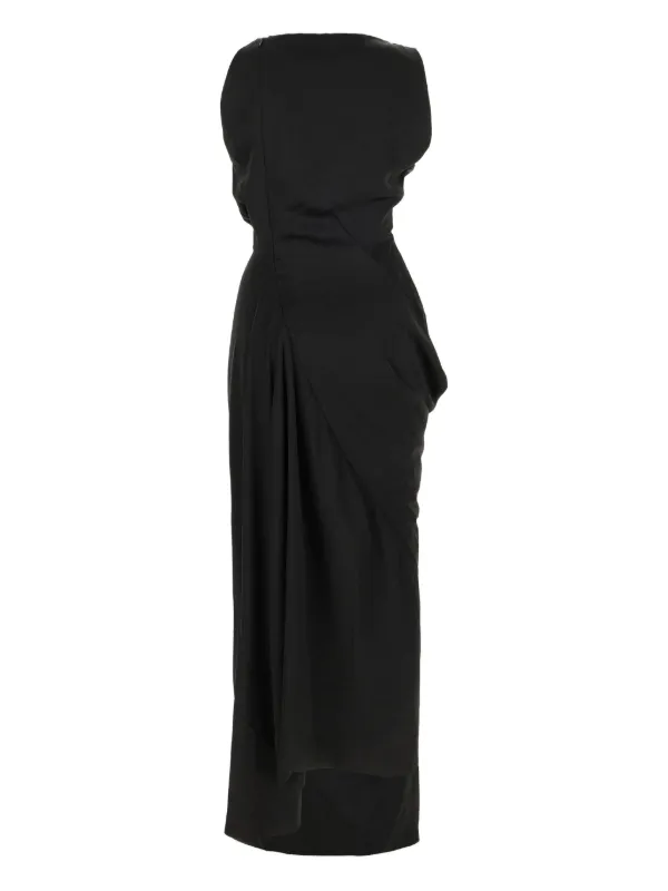 Vivienne Westwood | Long Fond Dress | Fluid Satin | Black | Women