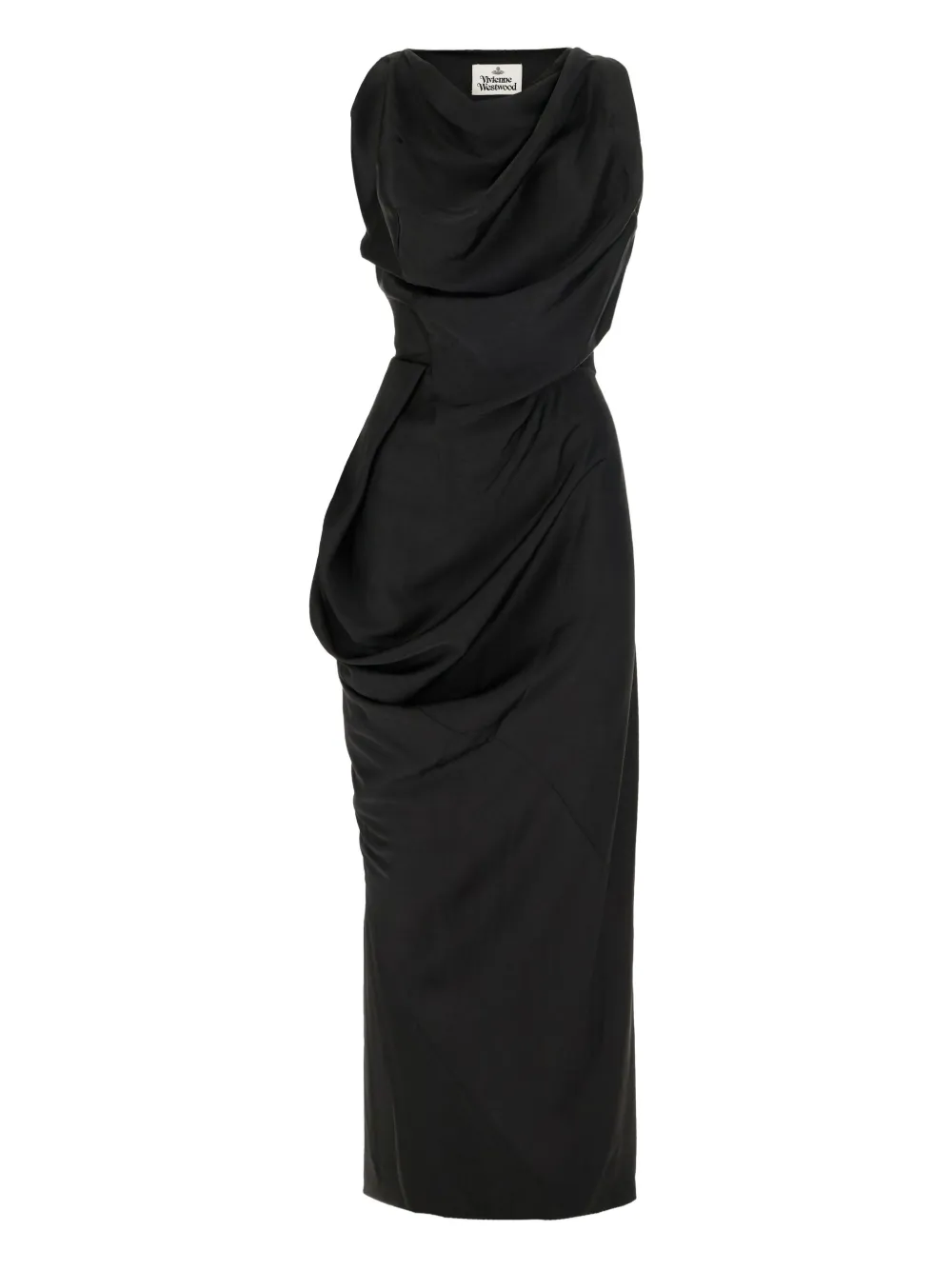 Vivienne Westwood Long Fond draped dress - Nero