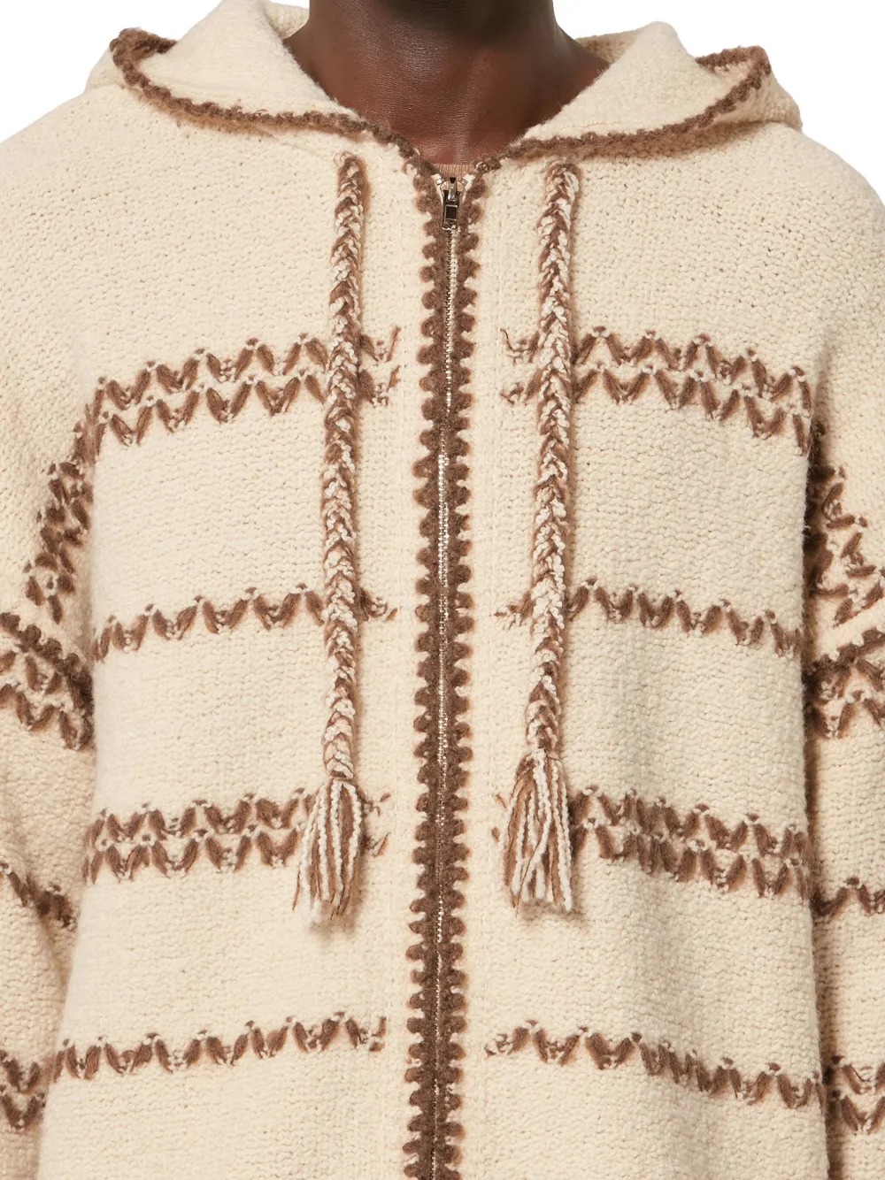 MARANT ROLIAN gestreept vest met capuchon Beige