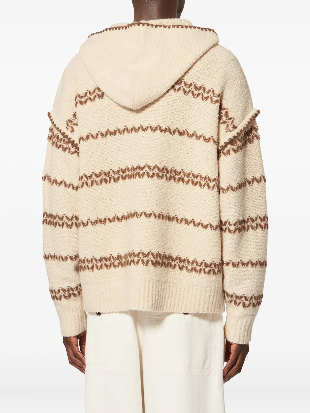 MARANT ROLIAN gestreept vest met capuchon Beige