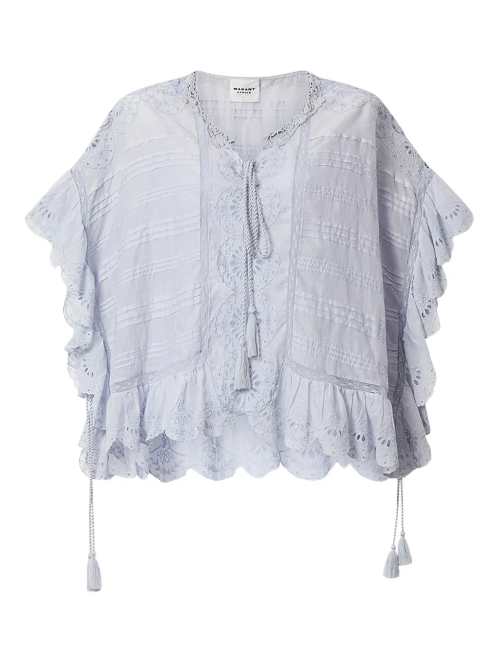 MARANT ÉTOILE Top PAYTON con ruches - Blu