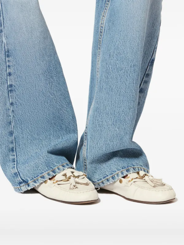 ISABEL MARANT Faxel レザーローファー | ニュートラル | FARFETCH JP