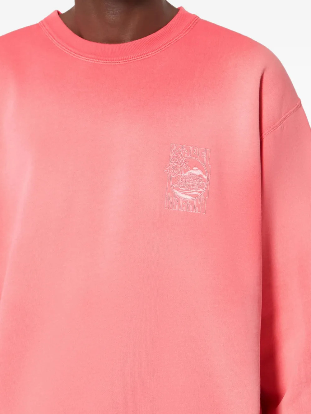 MARANT Mikoy sweater met geborduurd logo Roze